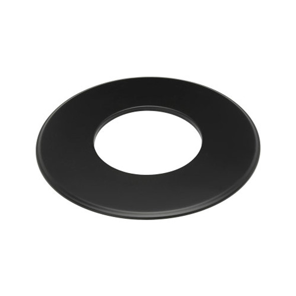 Rozet 9 cm diameter 205 mm dikwandig staal zwart