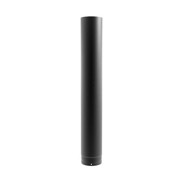 Mat zwart geëmailleerde pijp 100 cm diameter 125 mm Mat zwart geëmailleerde pijp 100 cm diameter 125 mm