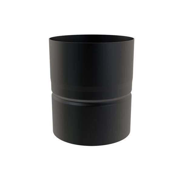 Mat zwart geëmailleerde aansluiting kachel diameter 150 mm