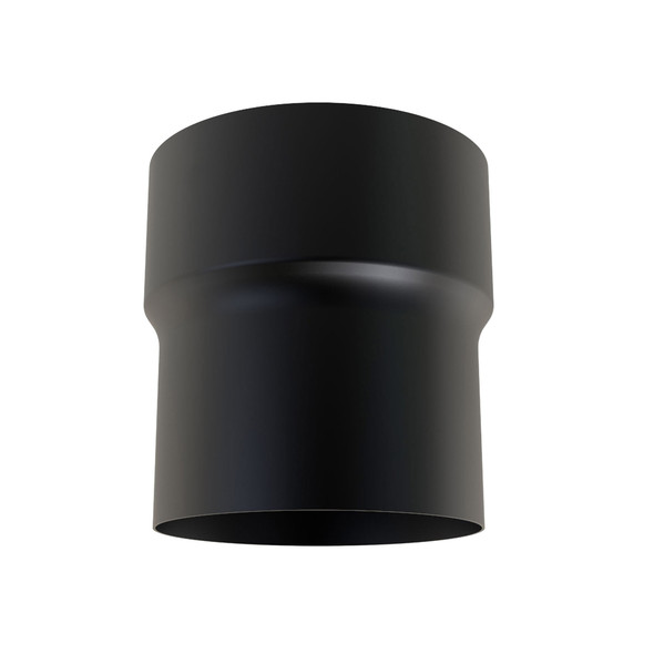 Mat zwart geëmailleerd verloop 100 mm diameter 80 mm