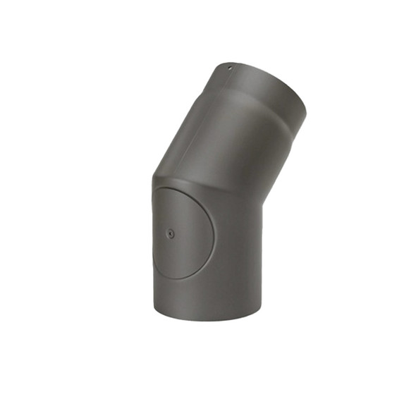 Bocht 45 graden - met deur diameter 150 mm Dikwandig staal grijs