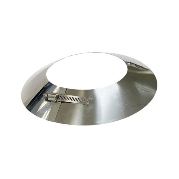 Regenkraag diameter 125 mm Enkelwandig RVS