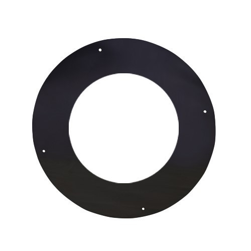 Afbeelding van Rozet 0 graden rond EW 80 mm mat zwart