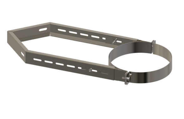Afbeelding van een Hoekbeugel verstelbaar 270-520 mm Ø 125/175 mm Dubbelwandig geïsoleerd