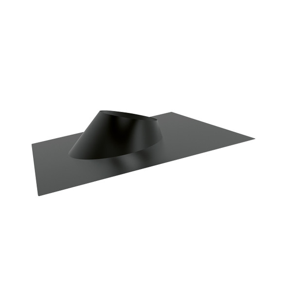 Afbeelding van een Dakplaat 25-35° rvs-alu voor EW 175 mm en DW 125 mm zwart 