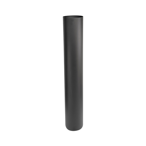 Pijp 100 cm vrouw-vrouw diameter 130 mm dikwandig staal zwart