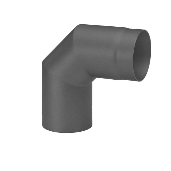 Bocht 90 graden diameter 130 mm Dikwandig staal grijs