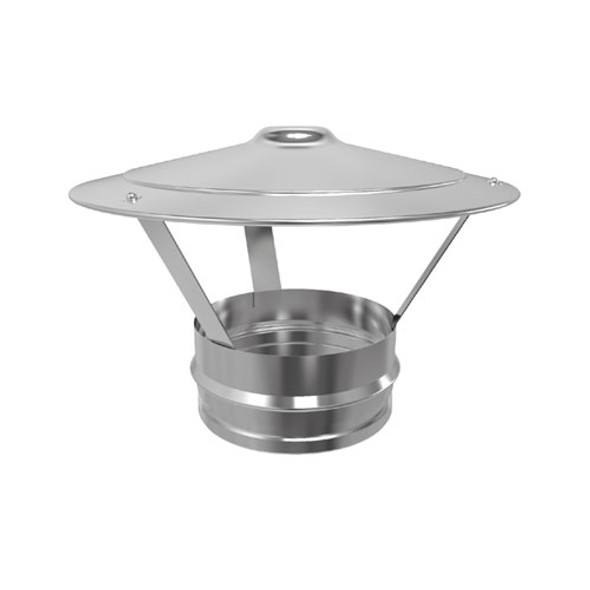 Regenkap (Chinese kap) diameter 175 mm Enkelwandig RVS Regenkap (Chinese kap) diameter 175 mm Enkelwandig RVS