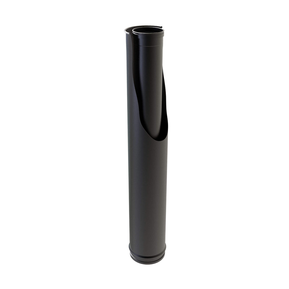 Pelletkachelbuis Uitbreidingsstuk FIREFIX RES80/Ü10 Pellet Stove Pipe, Stainless Steel, Black Pelletkachel Pijp