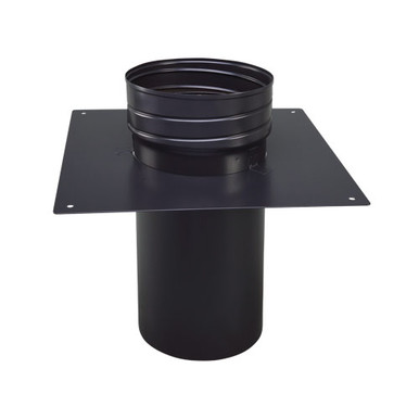 Afdekplaat 30x30cm schroefaansluiting flex 100mm zw | Heating World