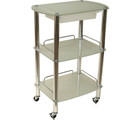 PRO-3040/3050/3060 Glass Trolley with Slide-Out Drawer 