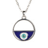 Half Circle Evil Eye Necklace