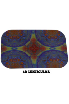 Blue & Red Mandala Large 3D Magnetic Lid