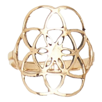 Flower of Life Bronze Ring