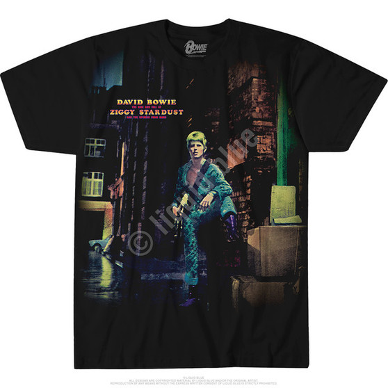 Ziggy Stardust Black Athletic T-Shirt
