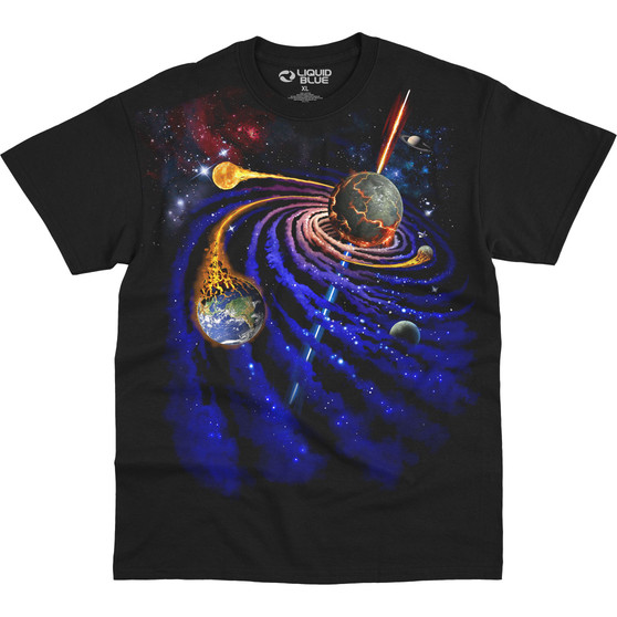 Spiral Space Black T-Shirt