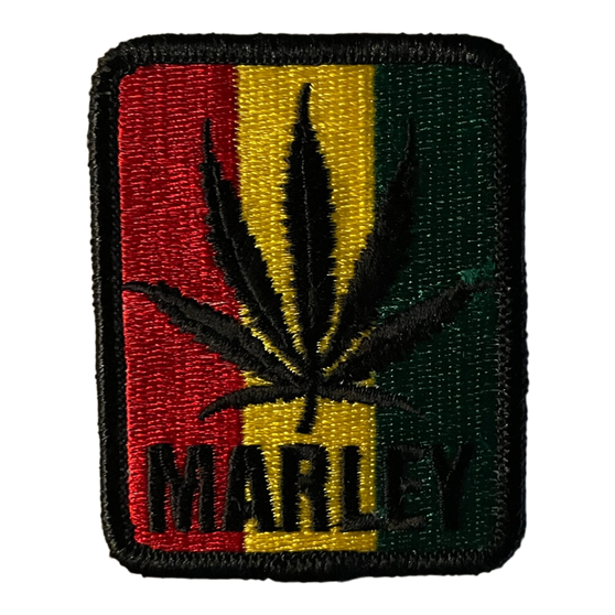 Bob Marley with Pot Leaf Patch