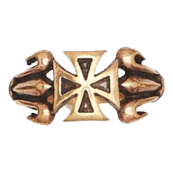 Templar Cross Bronze Ring