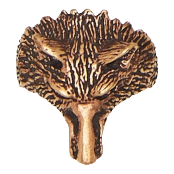 Wolf Head Bronze Ring