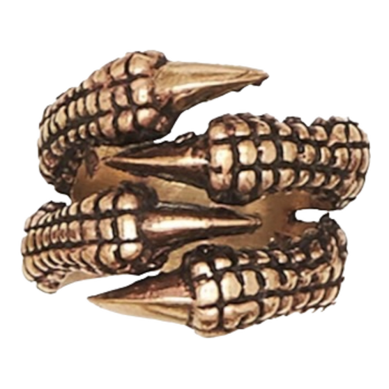 Quad Dragon Claw Bronze Ring