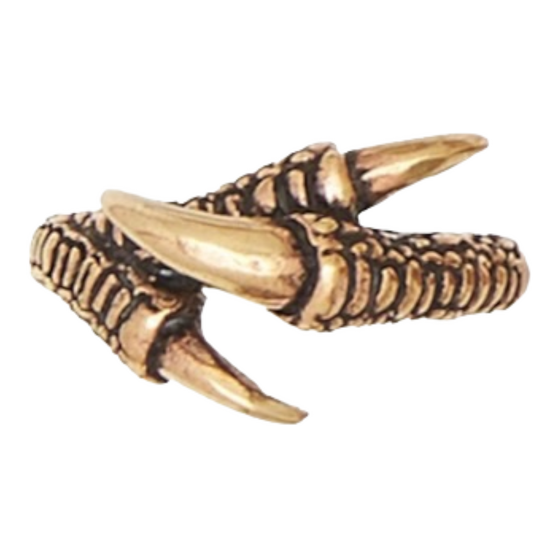 Triple Dragon Claw Bronze Ring