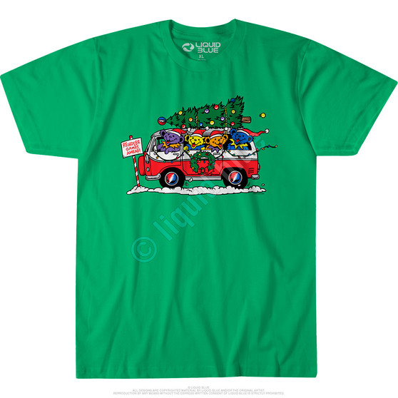 Steal Your Christmas Tree Green Athletic T-Shirt