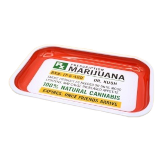 GR 93027 Prescription Marijuana Rolling Tray