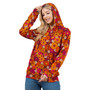 Retro Flower Print Pullover Hoodie