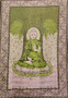 Green Printed Buddha Single Tapestry