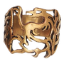 Celtic Hollow Dragon Bronze Ring