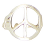 Sterling Silver Peace Sign Ring