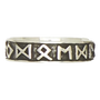 Thin Runic Band Pewter Ring