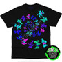 Spiral Bears Blacklight Black T-Shirt