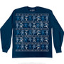 Dancin Bear X-Mas Sweater Navy Long Sleeve T-Shirt