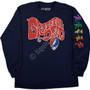 Grateful Dead Navy Sleeve Printed Long Sleeve T-Shirt