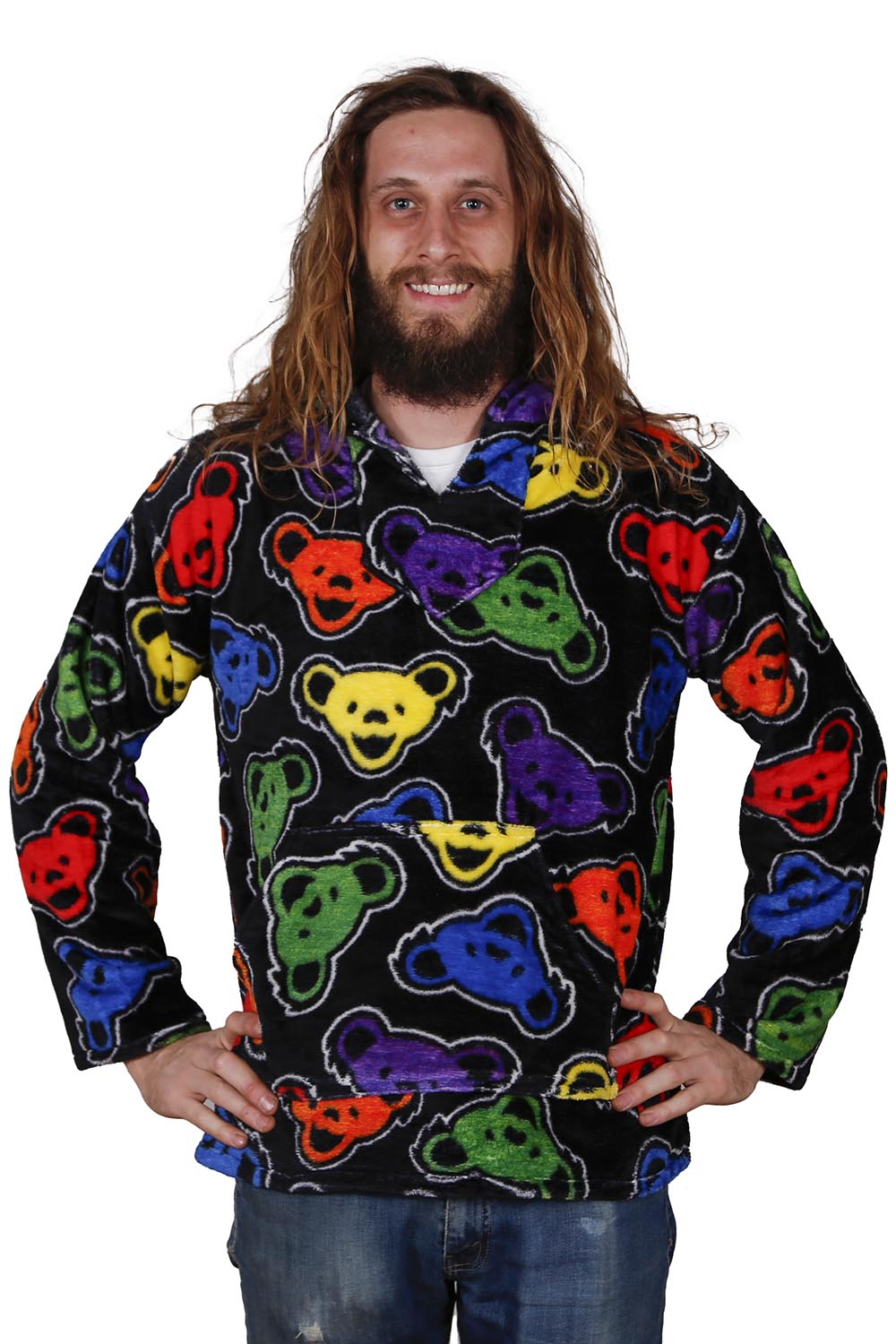 Grateful Dead Dancing Bears Navy Hoodie - S