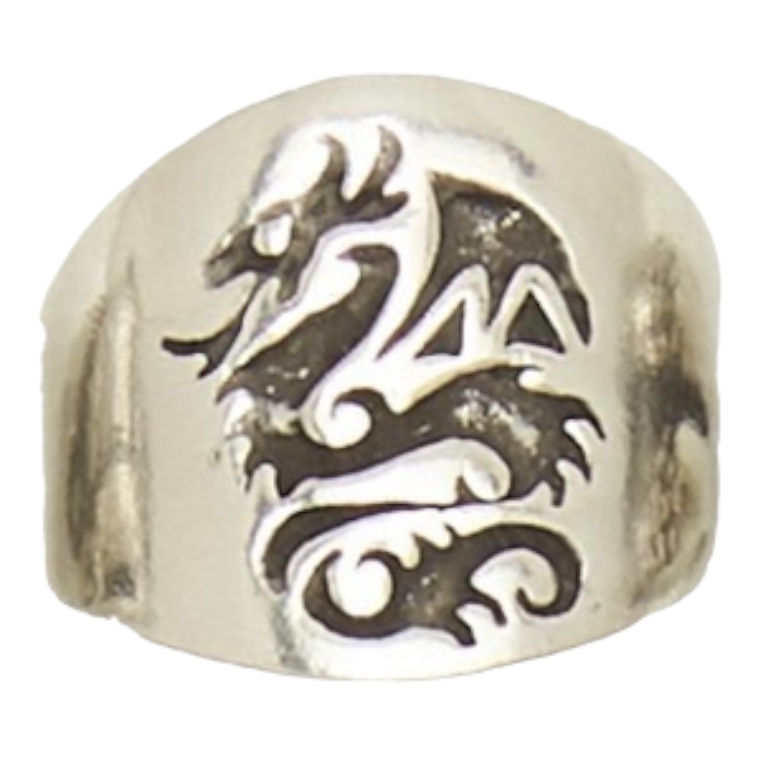 Inlay Celtic Dragon Pewter Ring Aaron's Alley