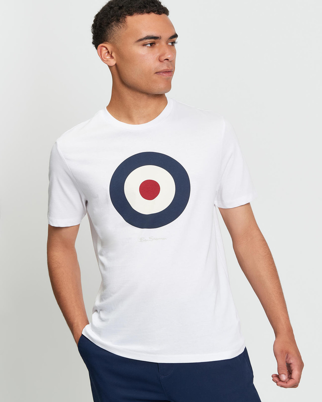 Signature Target Tee in White