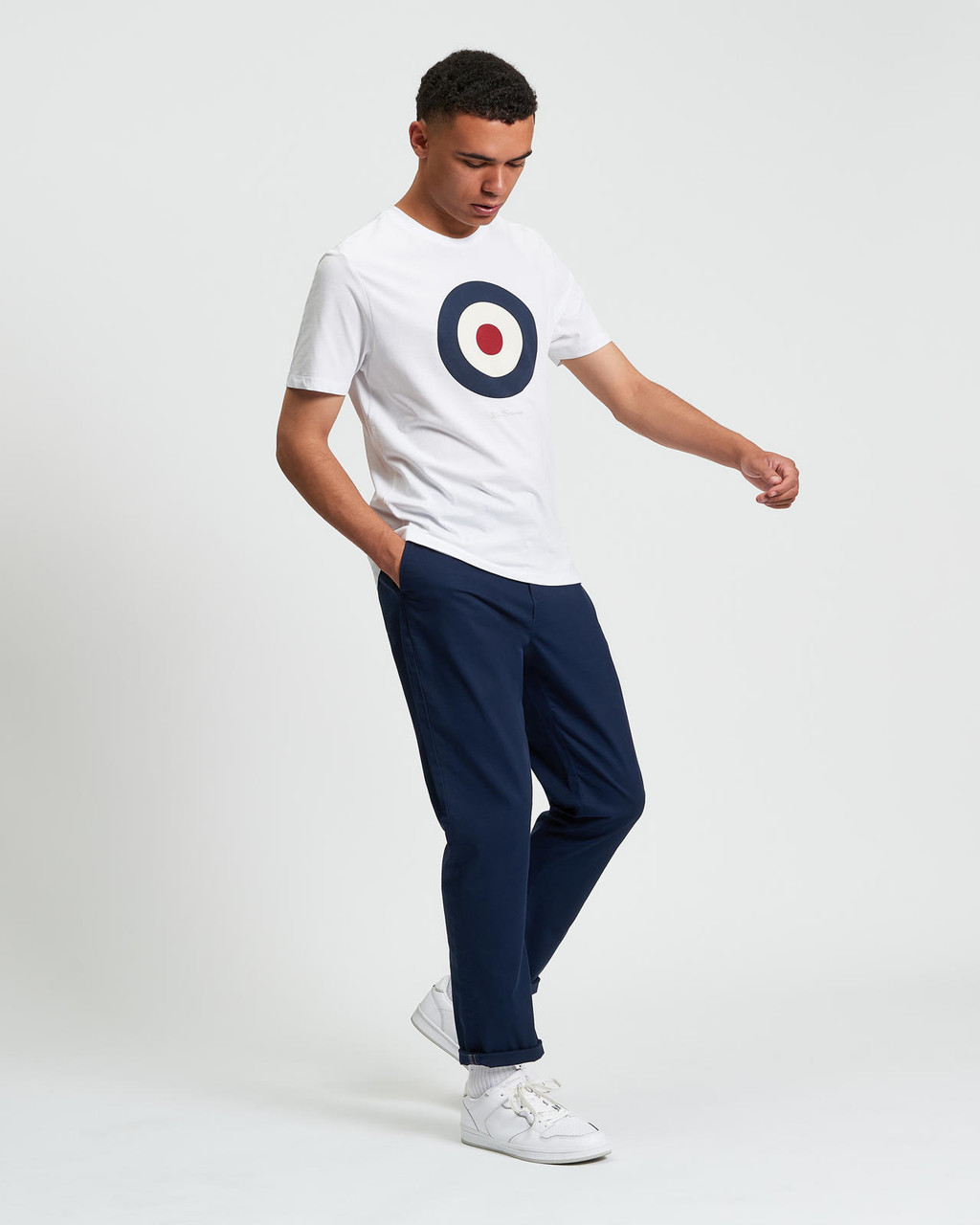 Signature Target Tee in White