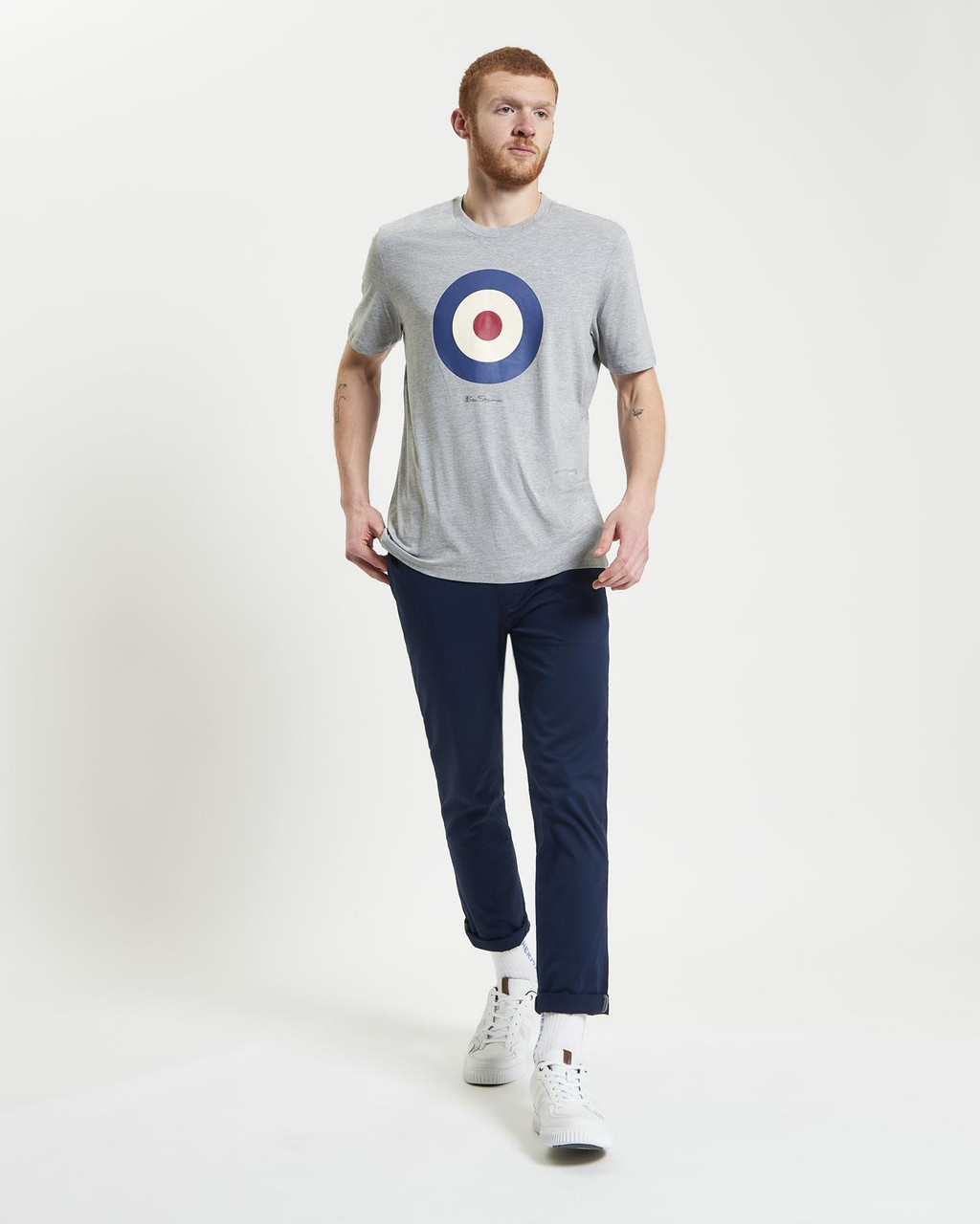 Signature Target Tee in Grey