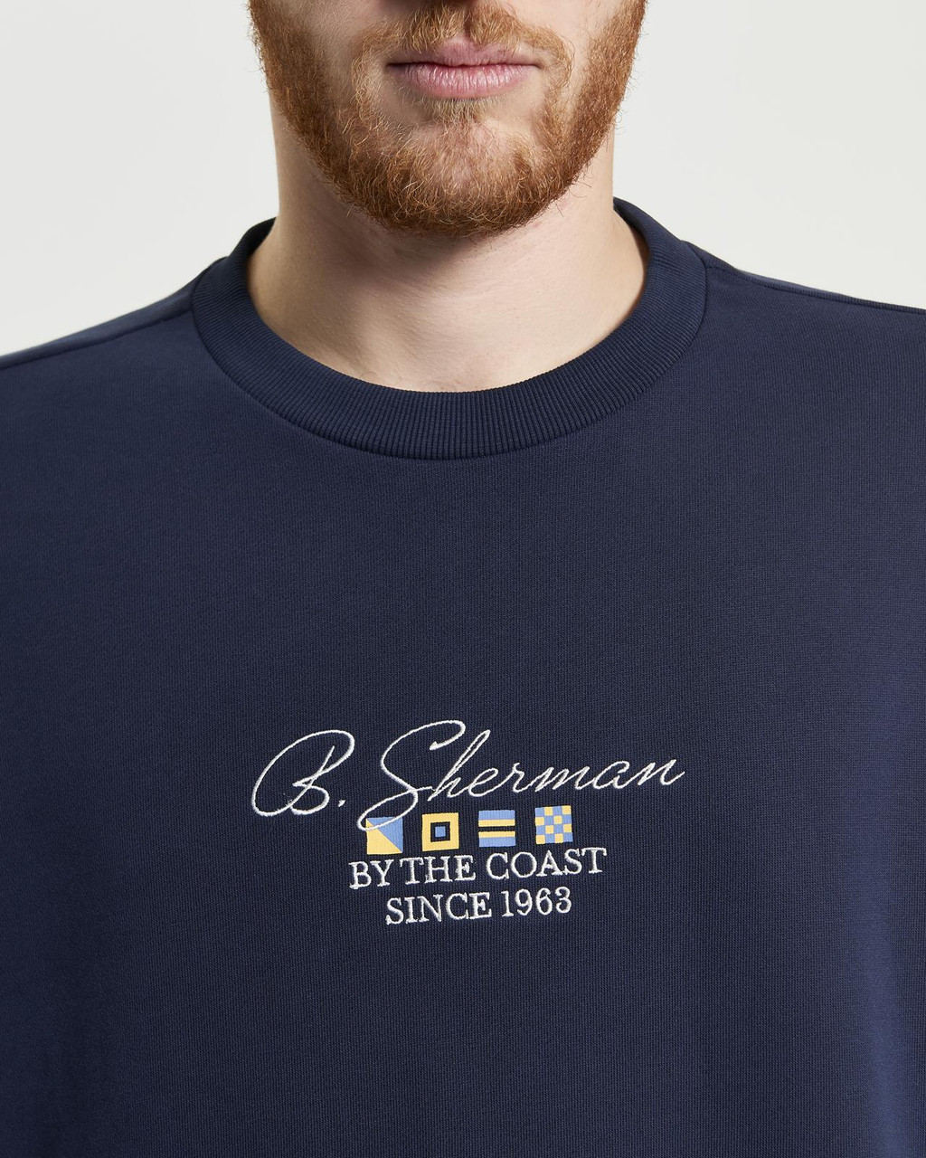 By The Coast Crew Neck Sweatshirt in Dark Navy