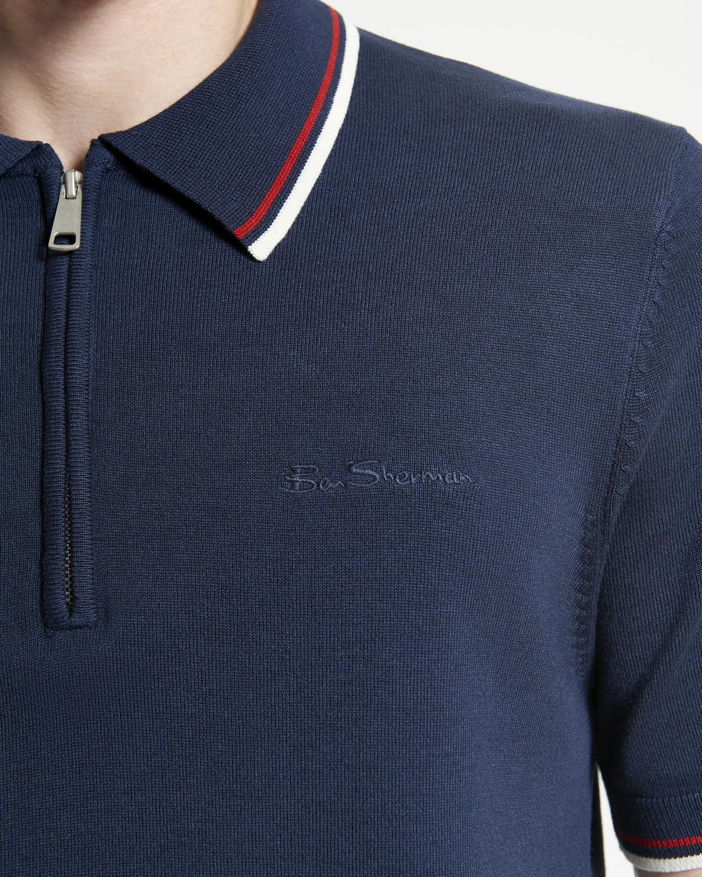 Signature Knitted Polo in Dark Navy