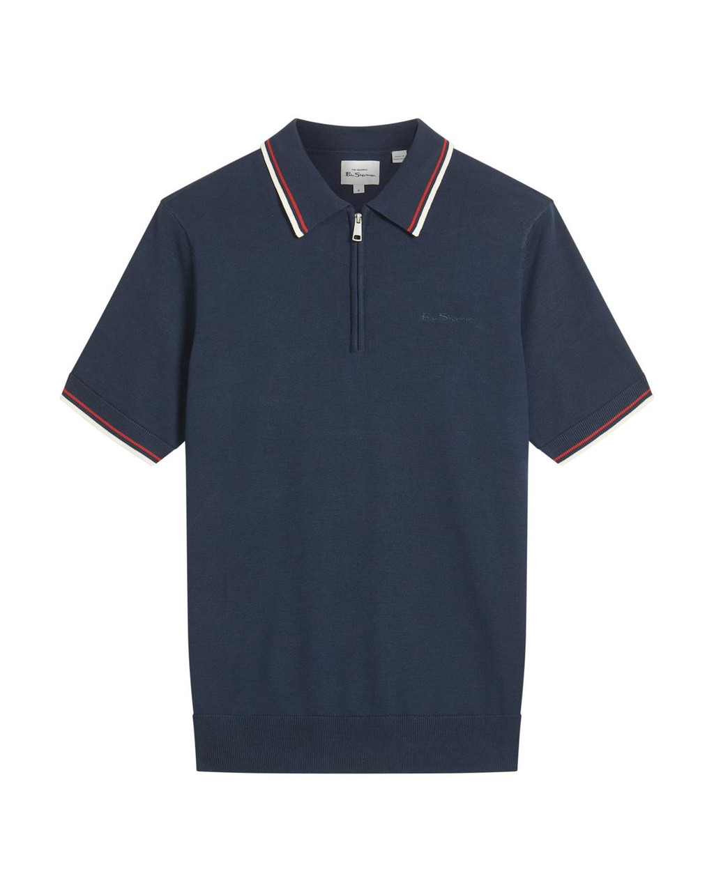 Signature Knitted Polo in Dark Navy