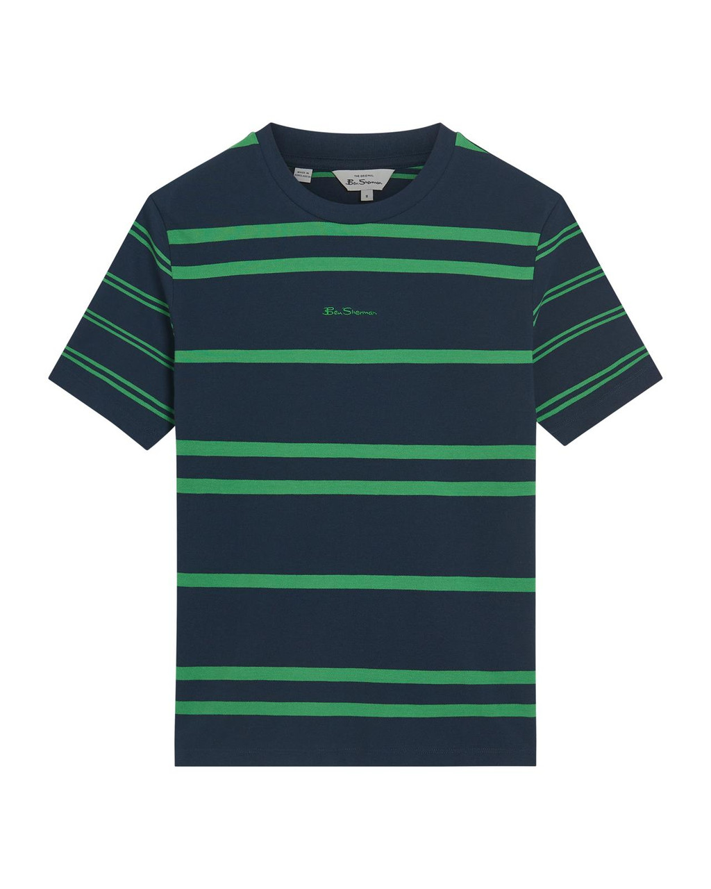 Mixed Stripe Tee in Dark Navy