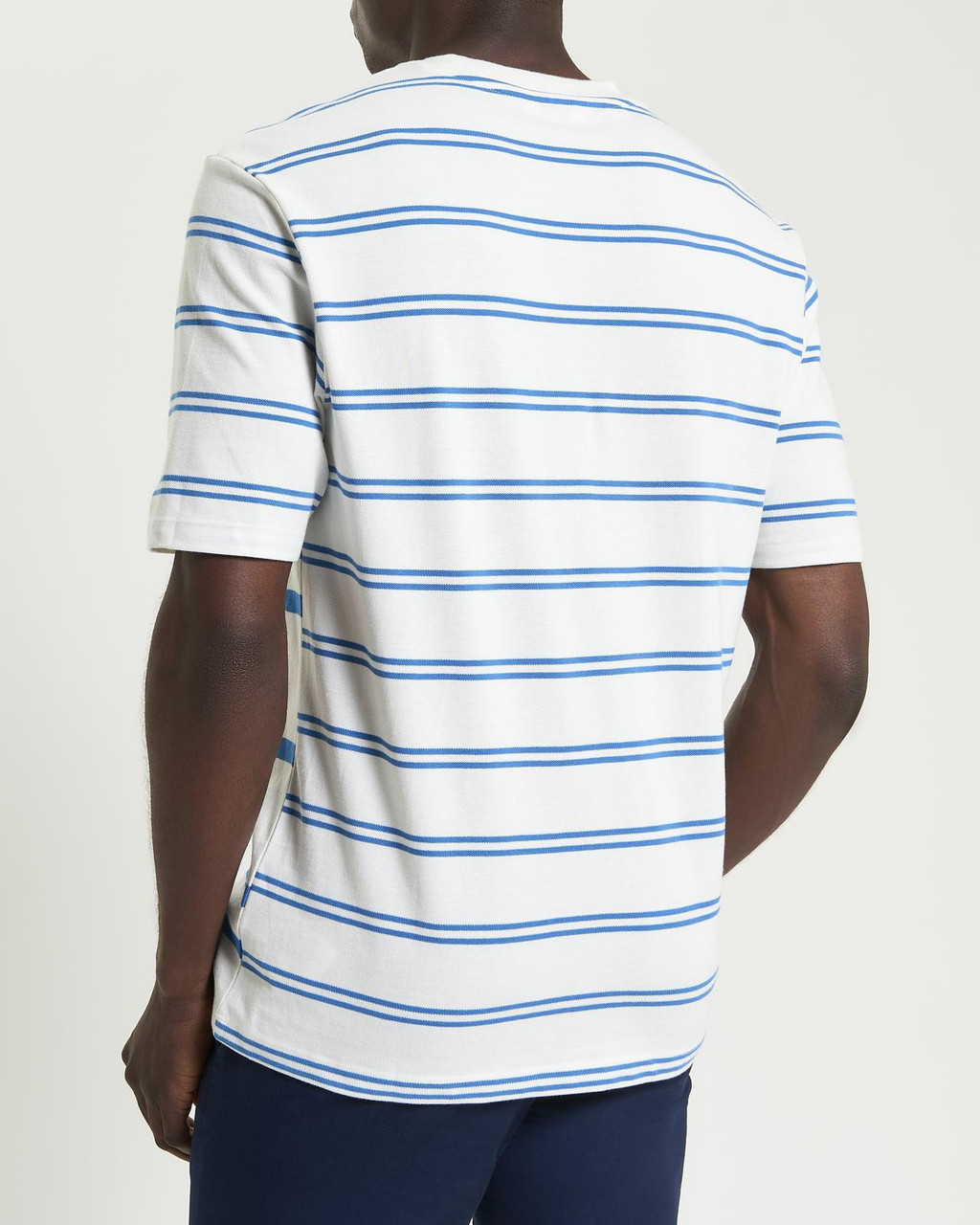 Mixed Stripe Tee in Snow White