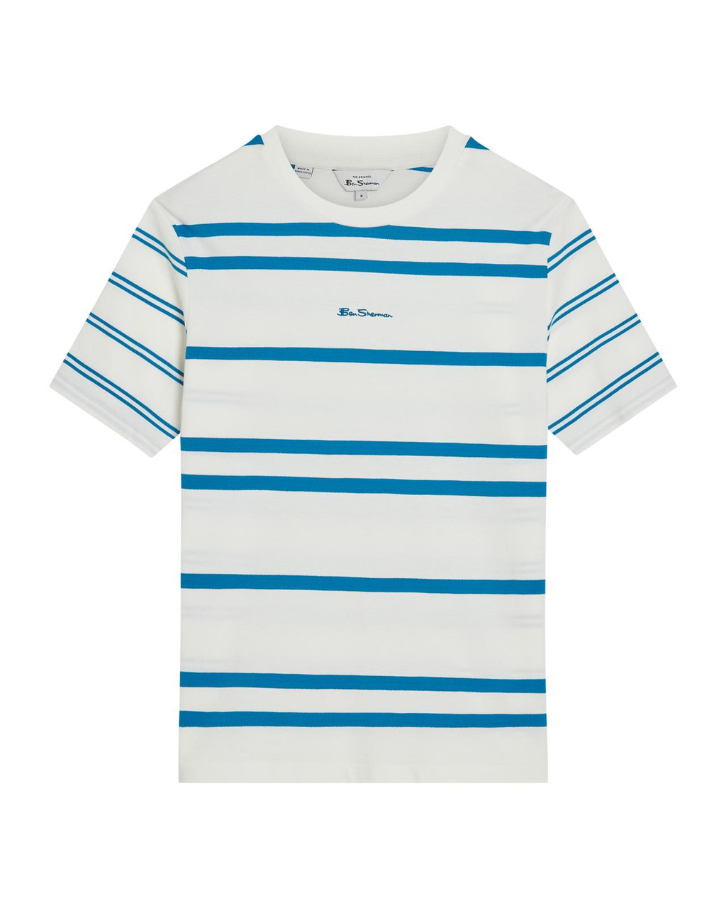 Mixed Stripe Tee in Snow White