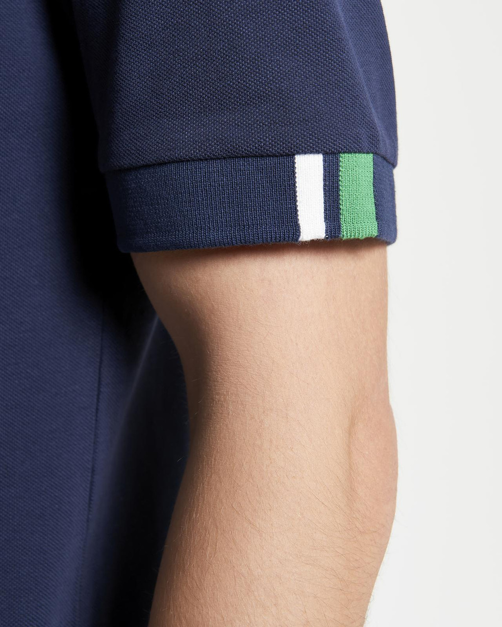 Tipped Pique Tee in Dark Navy