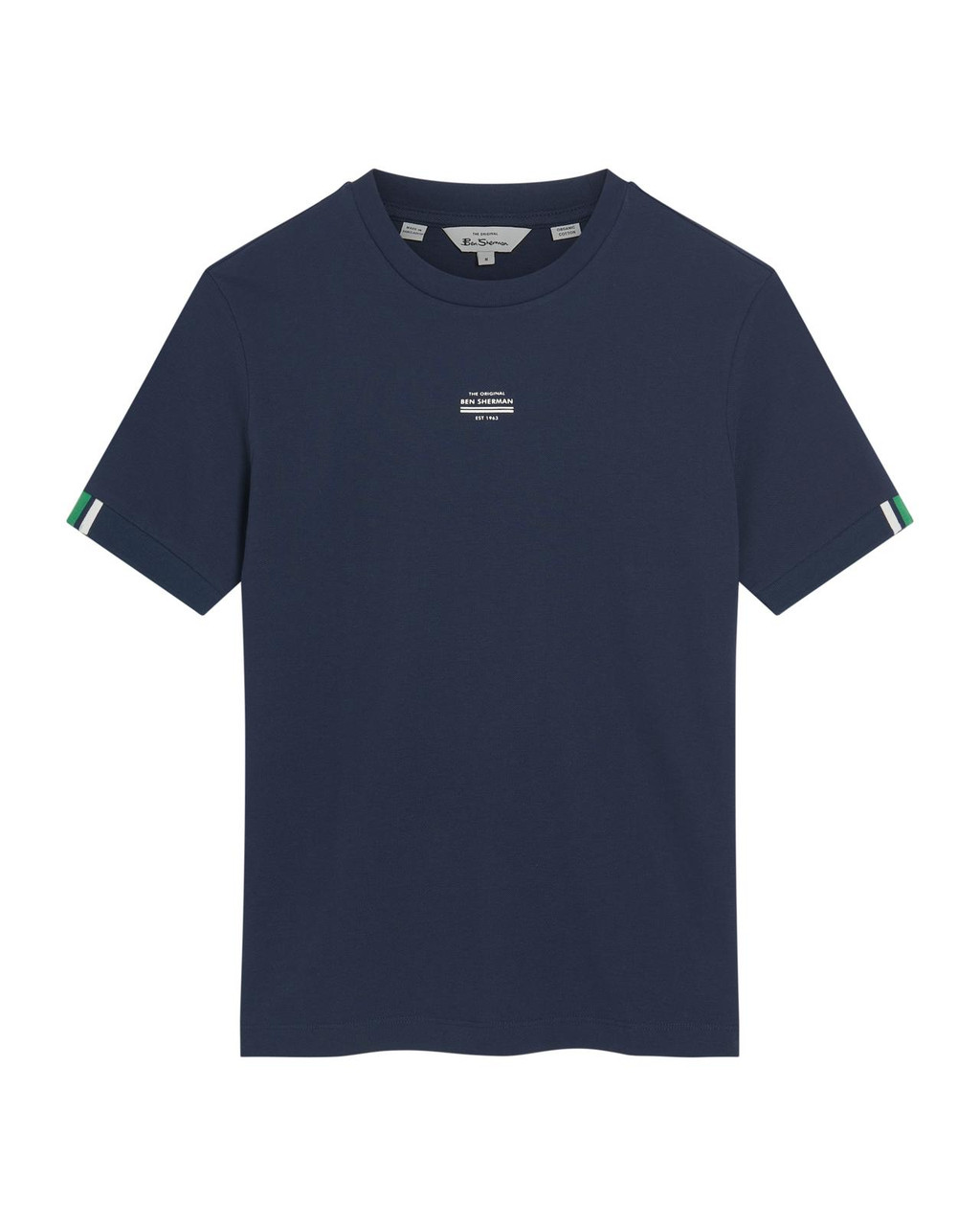 Tipped Pique Tee in Dark Navy