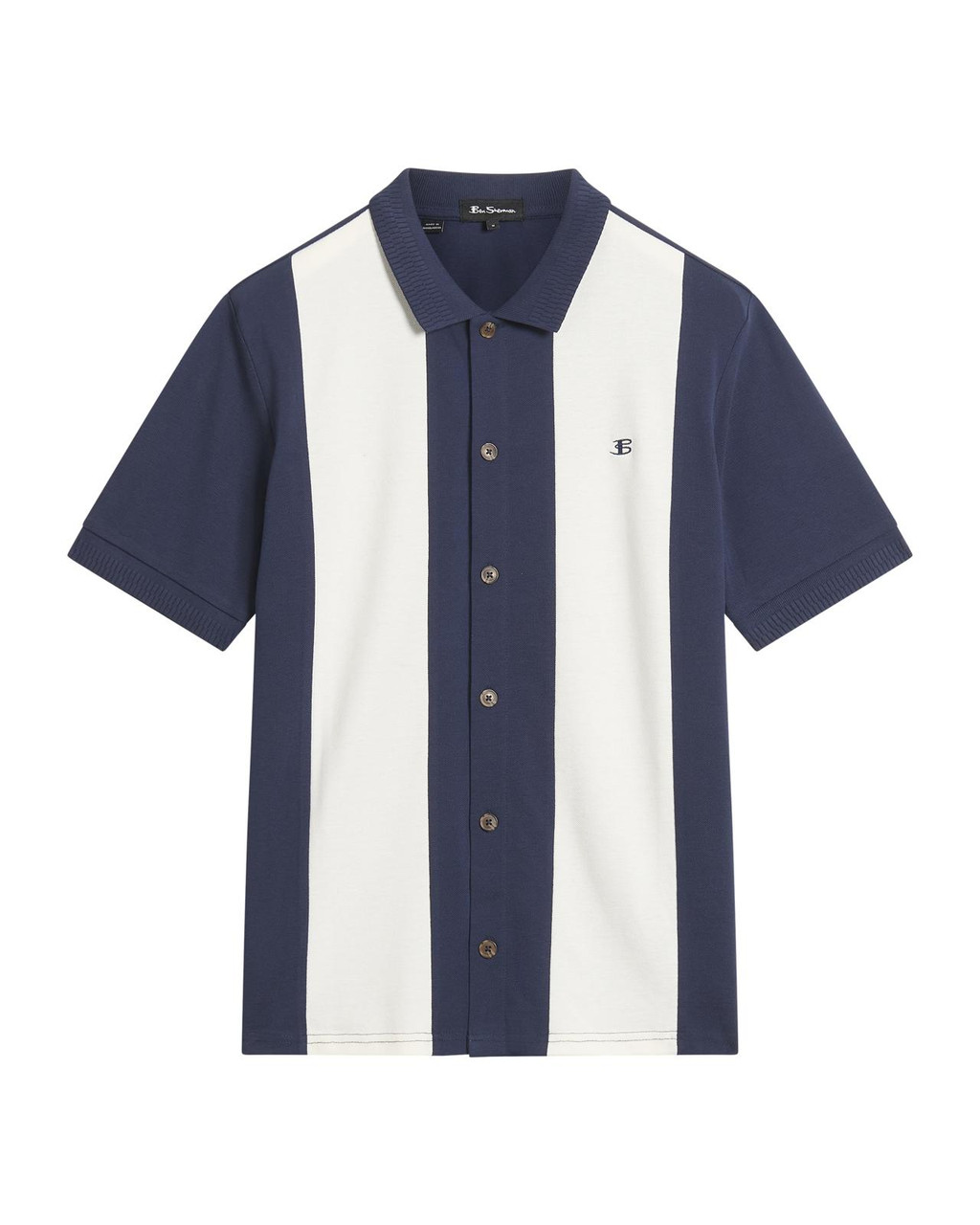 Mod Pique Shirt in Dark Navy