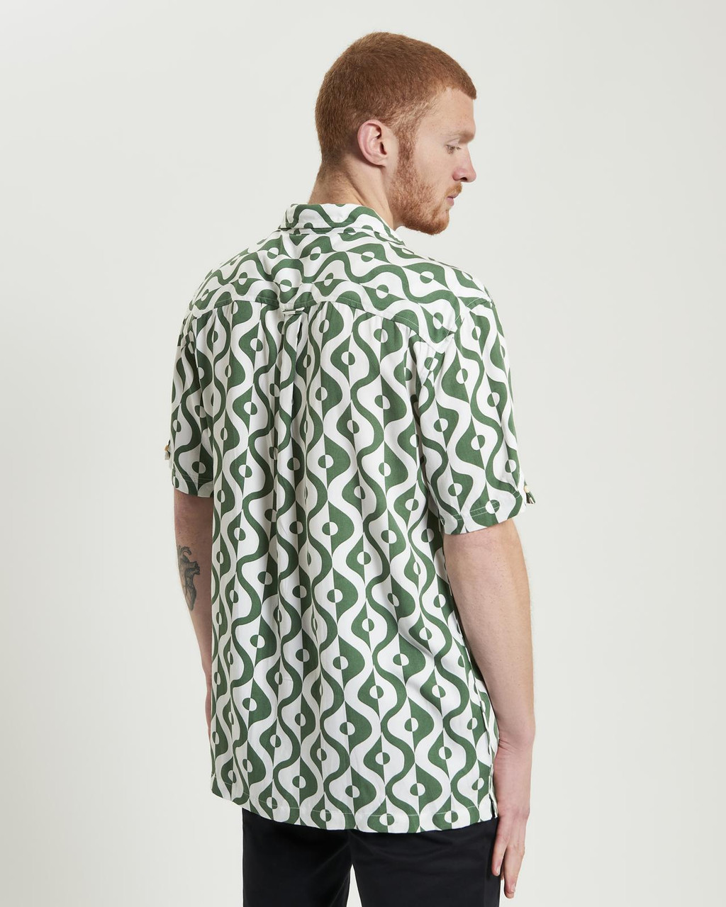 Carnaby Geo Print Shirt in Forest